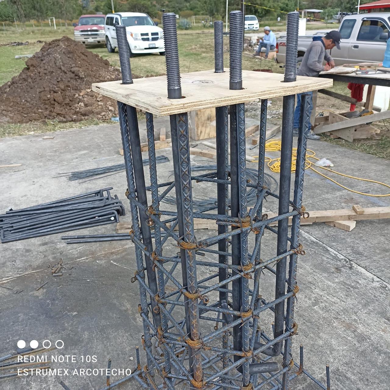 Estructura metálica vinculada a obra civil